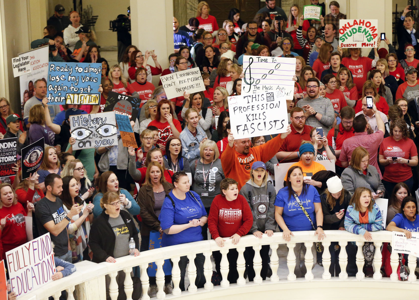 OK TEACHER WALKOUT AND RALLY